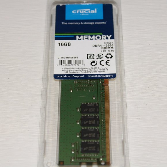 Crucial 16Gb Ddr4-2666 Rdimm Memory for PC/Laptop - Picture 4 of 5
